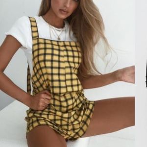 Yellow Plaid Romper